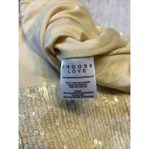 Generation Love Womens Tina Sequin Top SMALL in Shell One Shoulder Revolve Party - Picture 11 of 12